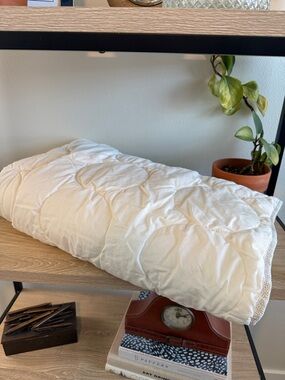 Ikea Baby Toddler Quiilted Duvet Comforter Blanket 38" x 46" White